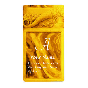 MONOGRAMME DE CORNUCOPIE, jaune or clair