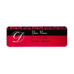 MONOGRAMME DE DOMMASSE NOIR ROUGE