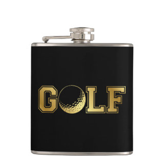 Monogramme de golf de l'homme Flacon noir et or