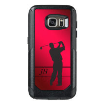Monogramme de Golfeur noir rouge