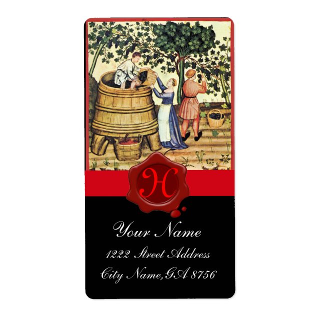 MONOGRAMME DE GRAINE ANTIQUE VINEYARD HARVEST WAX  (Devant)