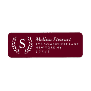 Monogramme de guirlande de laurier
