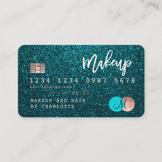 monogramme de la carte de crédit pour le maquillag (Devant)
