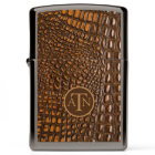 Monogramme de la peau de l'alligator moderne