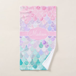 Monogramme de la petite fille Ombre Mermaid Motif