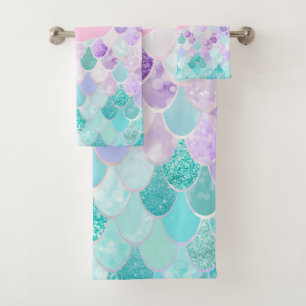 Monogramme de la petite fille Ombre Mermaid Motif