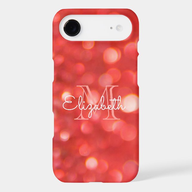 Monogramme de lettre initiale Bokeh de faux strass (Verso)