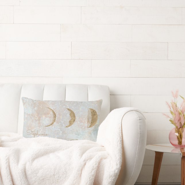 Monogramme de lune céleste Élégant Coussin d'appui (Canapé)