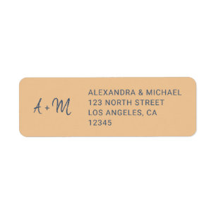 Monogramme de marine rose poussiéreuse script mari