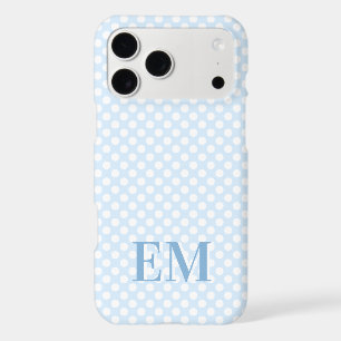 Monogramme de marque moderne à pois bleus