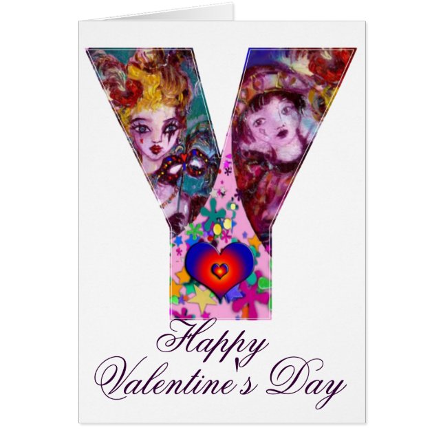 MONOGRAMME DE MASQUÉRADE VÉNÉTIENNE VALENTINE Y LE (Devant)
