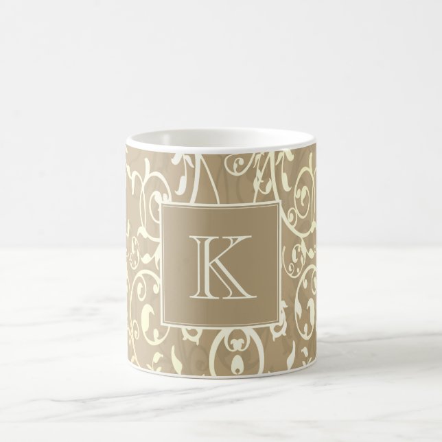 Monogramme de Mug Or Élégant (Centre)