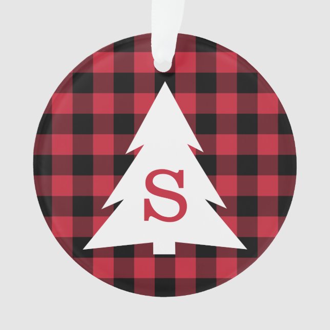 Monogramme de Noël de Buffle Noir Rouge (devant)