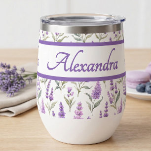 Monogramme de nom à l'aquarelle de fleur sauvage v