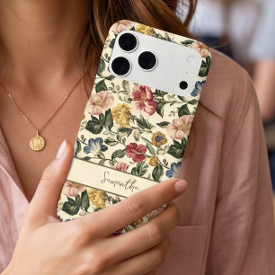 Monogramme de nom floral vintage