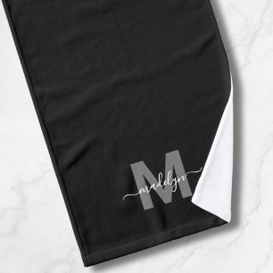 Monogramme de nom noir élégant personnalisé