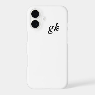 Monogramme de nom noir et blanc moderne