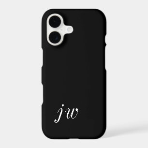 Monogramme de nom noir et blanc moderne