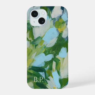 Monogramme de nom personnalisé Art Abstrait Vert