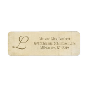 Monogramme de parchemin personnalisable