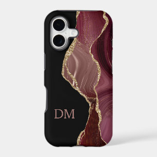 Monogramme de Parties scintillant dorée en satin v