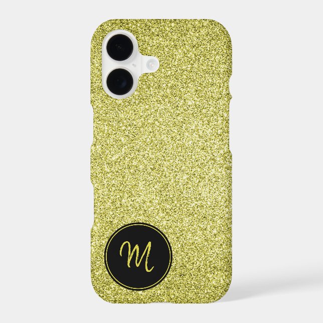 Monogramme de Parties scintillant Gold Faux minima (Verso)