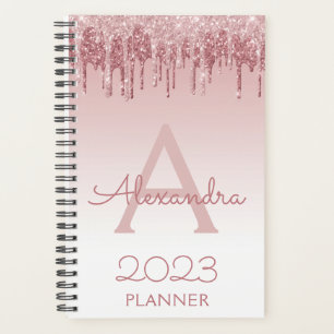 Monogramme de Parties scintillant rose brillant Ro