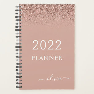 Monogramme de Parties scintillant Rose Gold Blush 