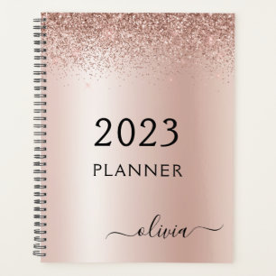 Monogramme de Parties scintillant Rose Gold Blush 