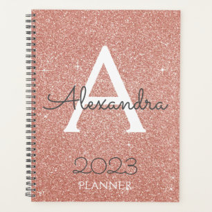 Monogramme de Parties scintillant Rose Gold Blush 