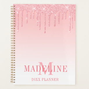 Monogramme de Parties scintillant rose moderne