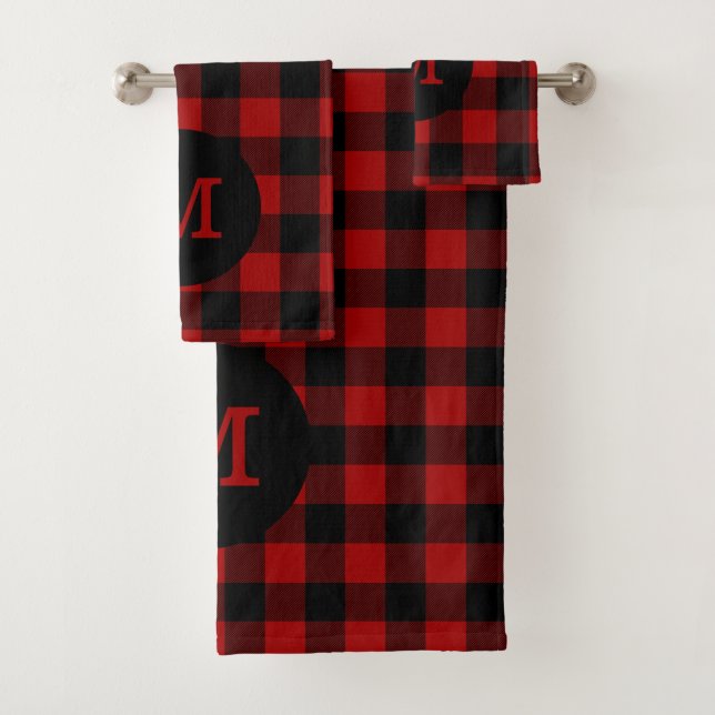 Monogramme de plaid de Buffalo (En situation)