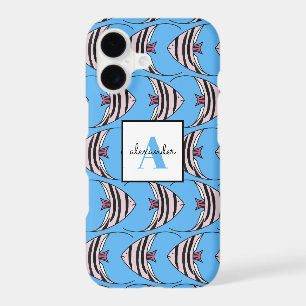 Monogramme de poisson bleu