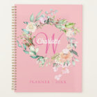 Monogramme de roses florales à l'écriture rose 202
