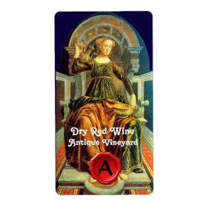 MONOGRAMME DE SCEAU DE CIRE ROUGE /TAROTES ANCIENN