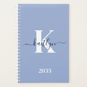 Monogramme de script bleu moderne