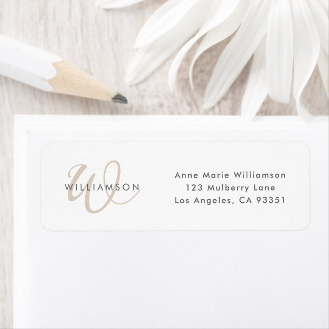 Monogramme de script marron moderne (En situation)