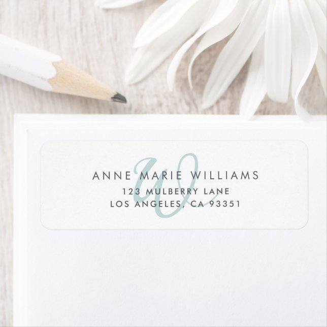 Monogramme de script sarcelle moderne (En situation)