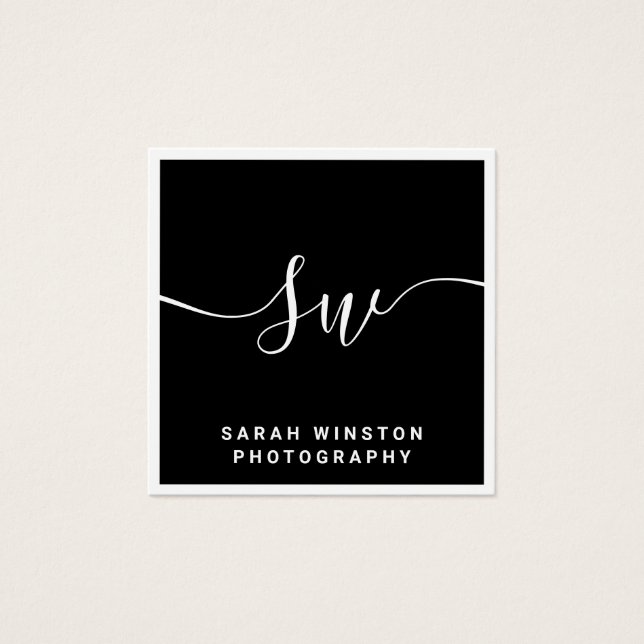 Monogramme de signature noire professionnelle (Devant)