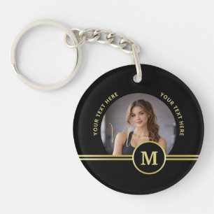 Monogramme de signature or élégant avec photo