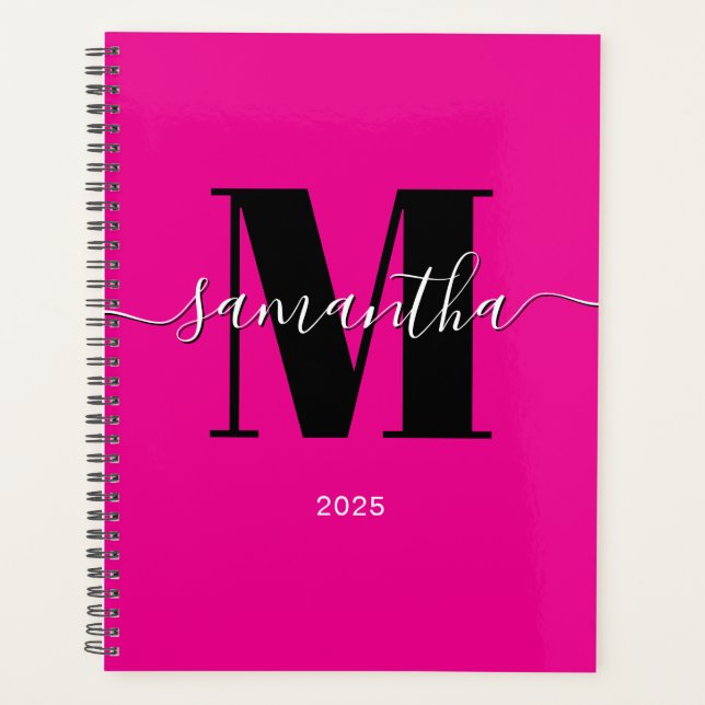Monogramme de signature rose vif 2025 (Devant)