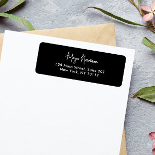 MONOGRAMME DE SIGNATURE SIMPLE EN NOIR MINIMAL