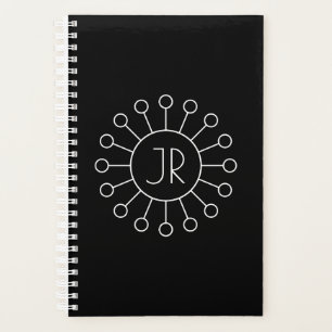 Monogramme de style Logo Vintage cool Noir et bl