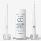 Monogramme de verset biblique Navy classique