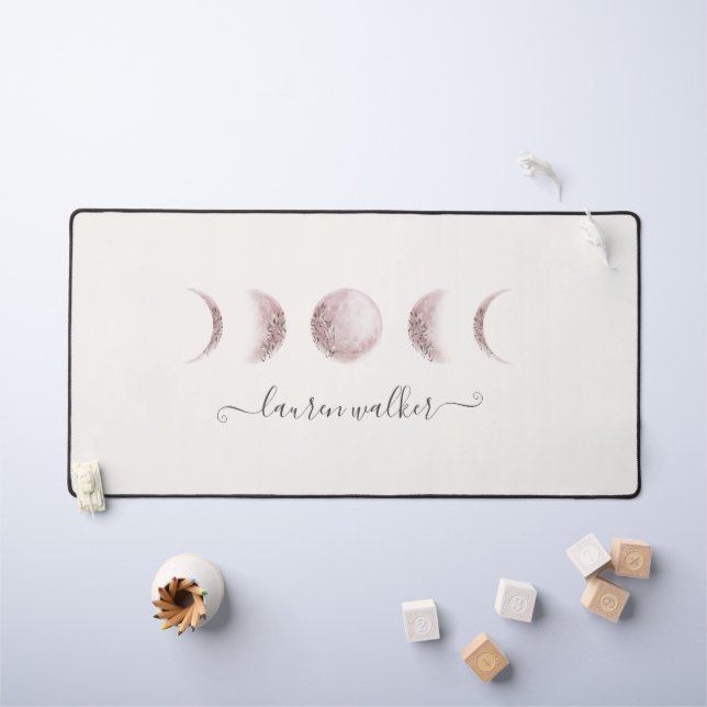 monogramme des phases rose pâle (Tableau pour enfants)
