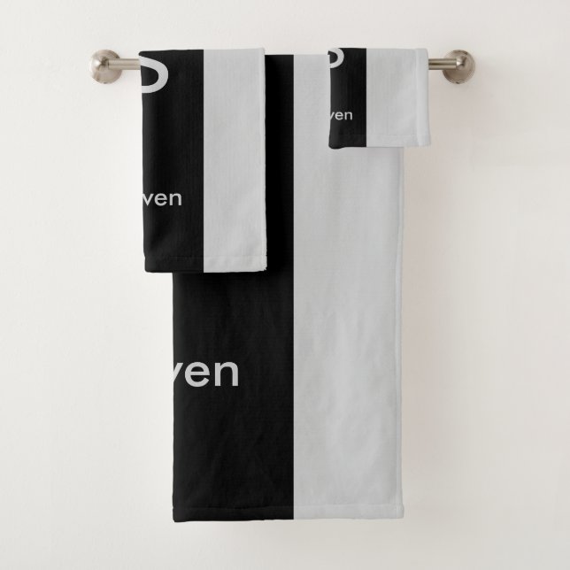 Monogramme deux tons moderne noir et gris (En situation)