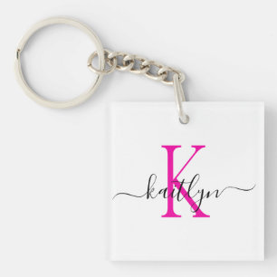 Monogramme d'initiale de nom rose chaud