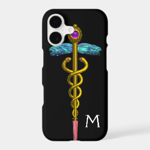 MONOGRAMME D'OR CADUCÉ, Noir