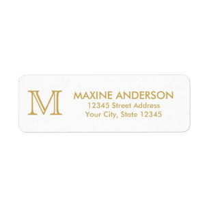 Monogramme d'or Faux classique moderne