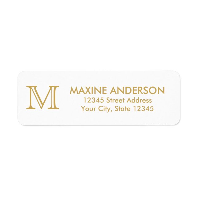 Monogramme d'or Faux classique moderne (Devant)